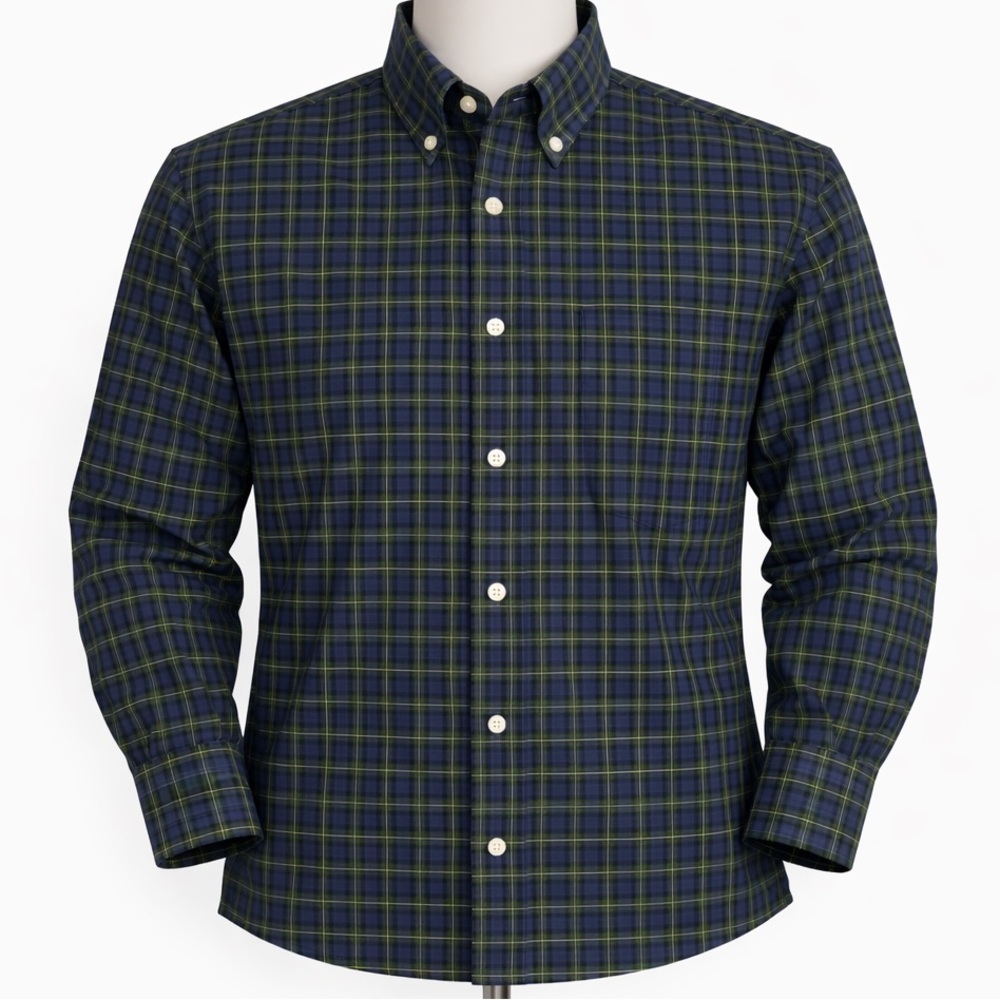 Ralph Lauren Black Label Plaid Button Down Shirt Slim Fit 16.5 L Designer